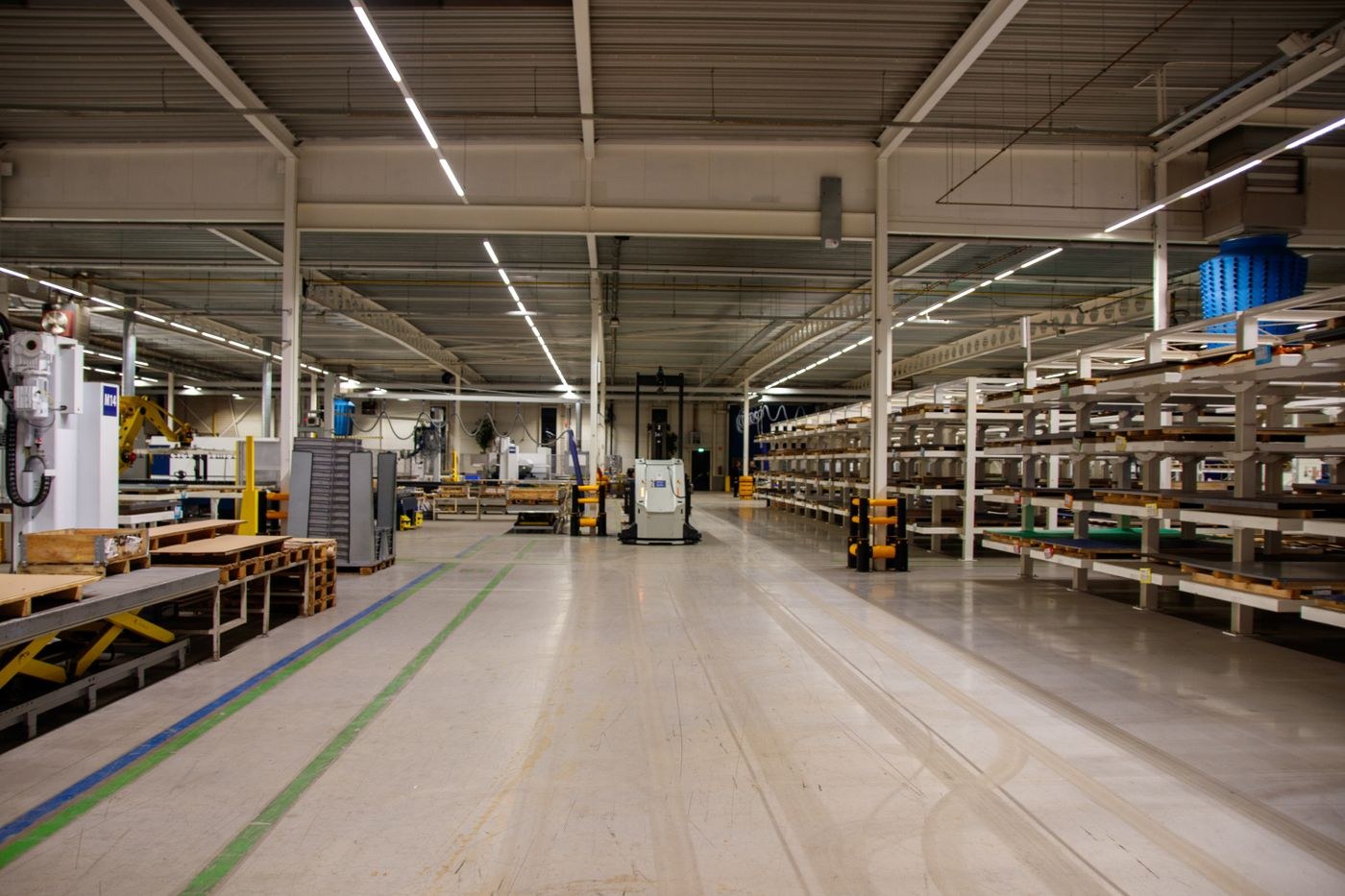 Stock industrial interior illustrating a production environment